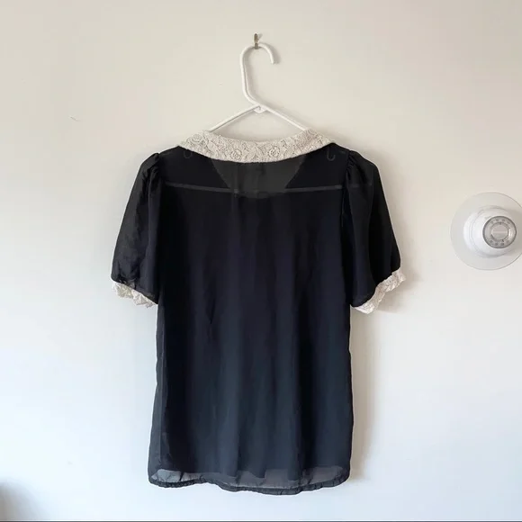 🛍3/$20 Statement Collar Waffle Blouse - Picture 7 of 8